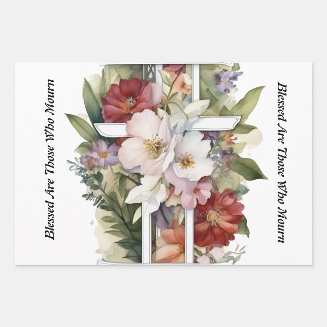 Faith and Bible Symbols for Comfort Wrapping Paper Sheet (Front)