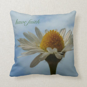 Faith and Daisy Throw Pillow