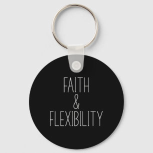 Faith And Flexibility Christian Yoga Rre Inspirati Keychain