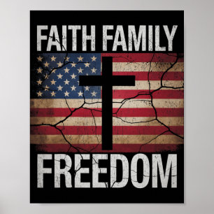 Faith And Freedom 250 Years 250th Anniversary Usa Poster
