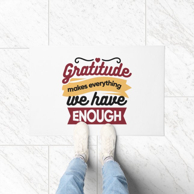 Faith and Gratitude Artwork – Uplifting Christian  Doormat (Indoor)