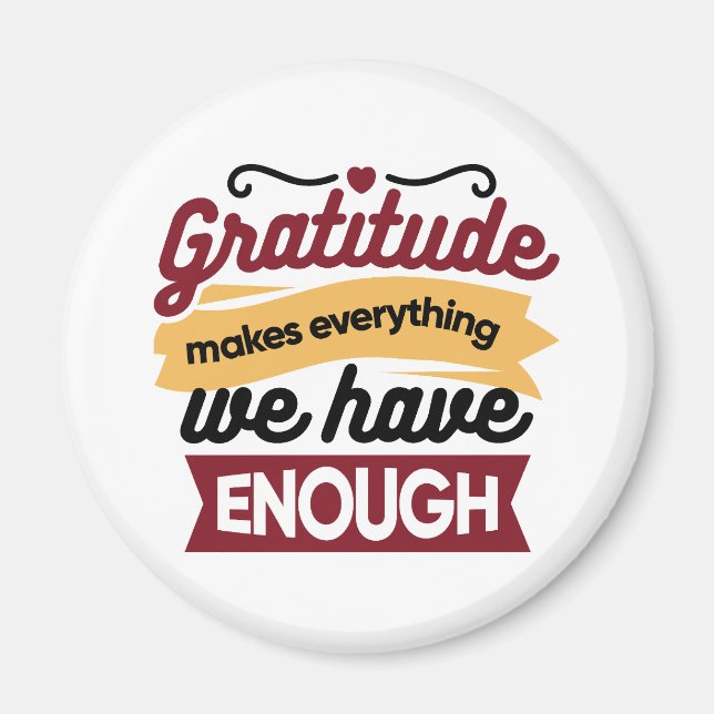 Faith and Gratitude Artwork – Uplifting Christian  Magnet (Front)