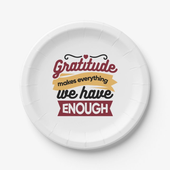 Faith and Gratitude Artwork – Uplifting Christian  Paper Plate (Front)