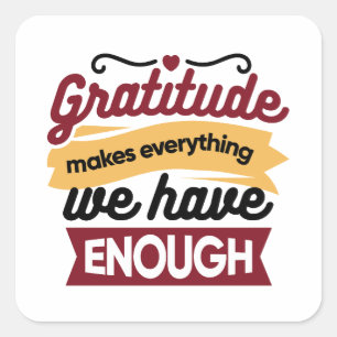 Faith and Gratitude Artwork – Uplifting Christian  Square Sticker