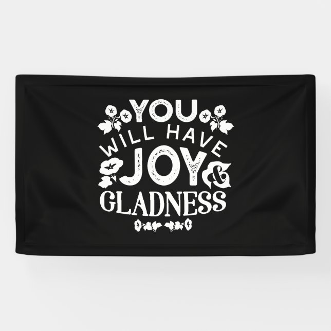 Faith and Happiness – Joy and Gladness Quotes Banner (Horizontal)