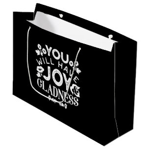 Faith and Happiness – Joy and Gladness Quotes Large Gift Bag