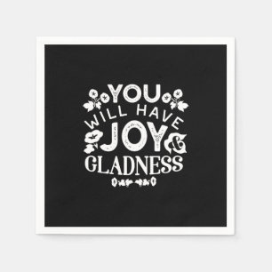 Faith and Happiness – Joy and Gladness Quotes Napkin