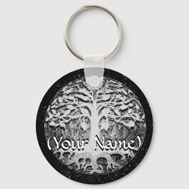 Faith and Hope Tree of Life Customize Keychain (Front)