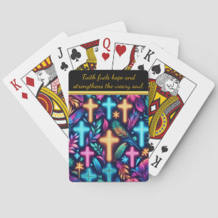 Faith and Nature's Colorful Patterns Unite Playing Cards