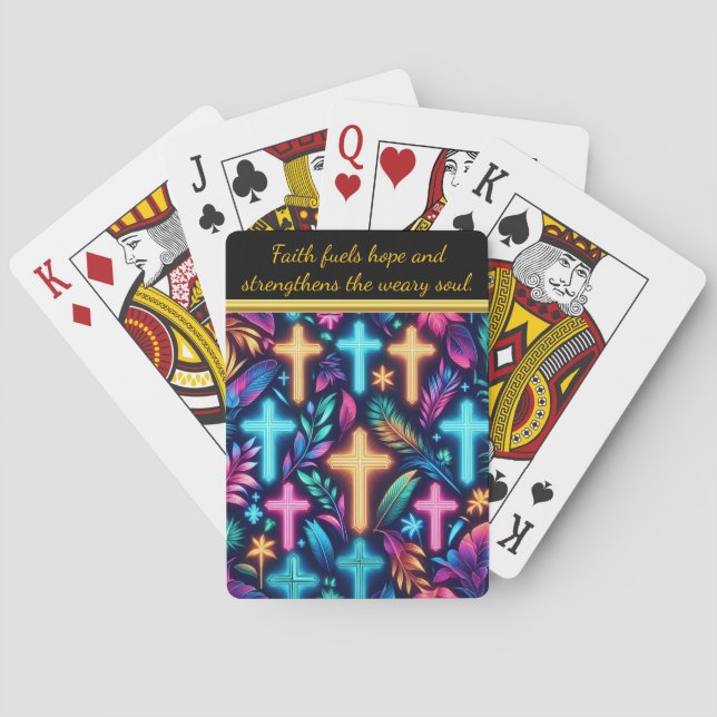 Faith and Nature's Colourful Patterns Unite Playing Cards (Back)