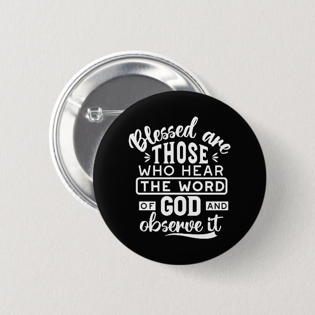 Faith and Obedience – Inspirational Scripture 2 Inch Round Button (Front & Back)