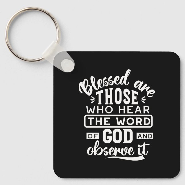 Faith and Obedience – Inspirational Scripture Keychain (Front)
