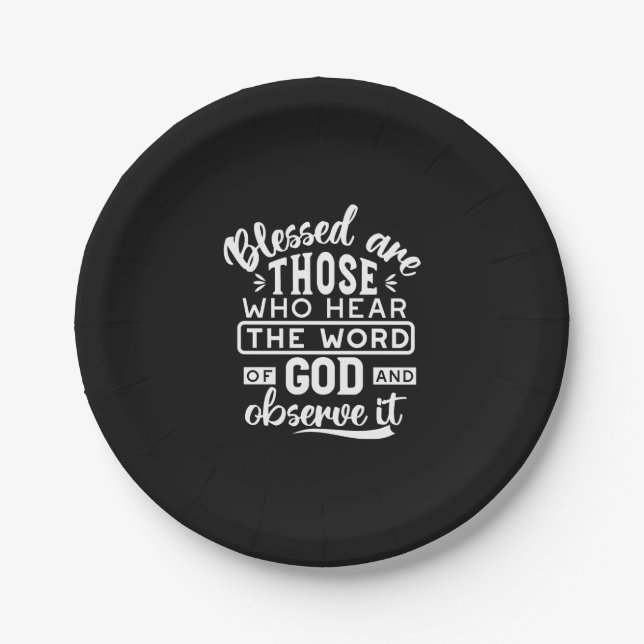 Faith and Obedience – Inspirational Scripture Paper Plate (Front)