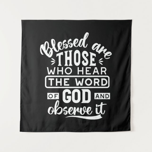 Faith and Obedience – Inspirational Scripture Tapestry (Front)