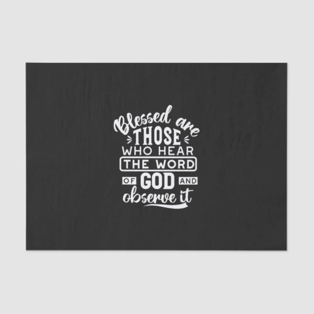 Faith and Obedience – Inspirational Scripture Tissue Paper (Front)