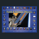 Faith and Science: Physics Poster<br><div class="desc">This handsome wall chart features over two dozen physicists who all believed in God. Use this chart to demonstrate how physics grew out of the Christian understanding of a universe created by the rational mind of God.</div>