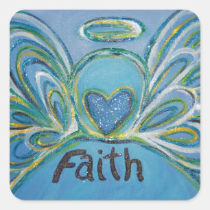 Faith Angel Word Art Decal Stickers