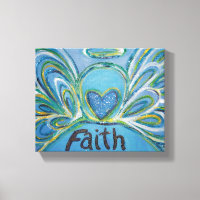 Faith Angel Word Art Painting Wrapped Canvas