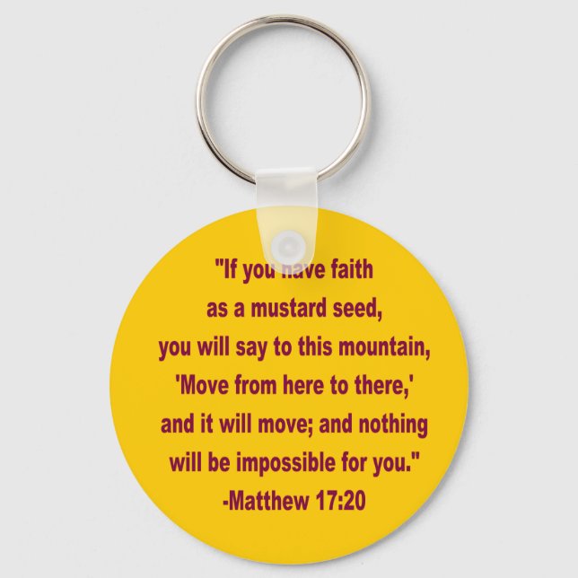 Faith as a Mustard Seed Keychain (Front)