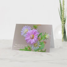 Faith Aster Rose Fleur Encourager et carte de soin