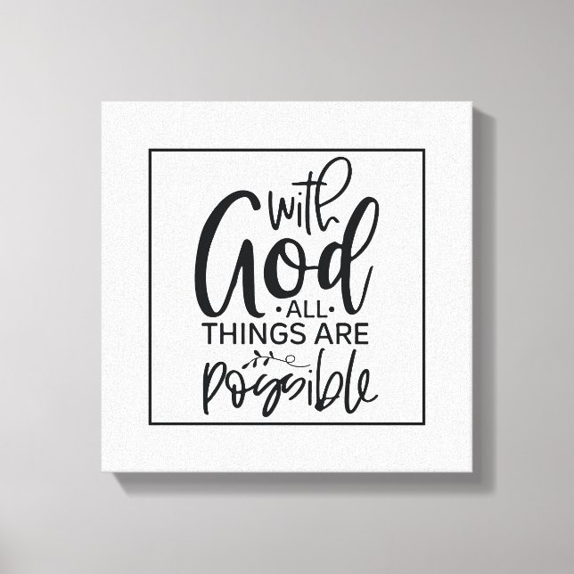 Faith Based Affirmation  Canvas Print (Front)
