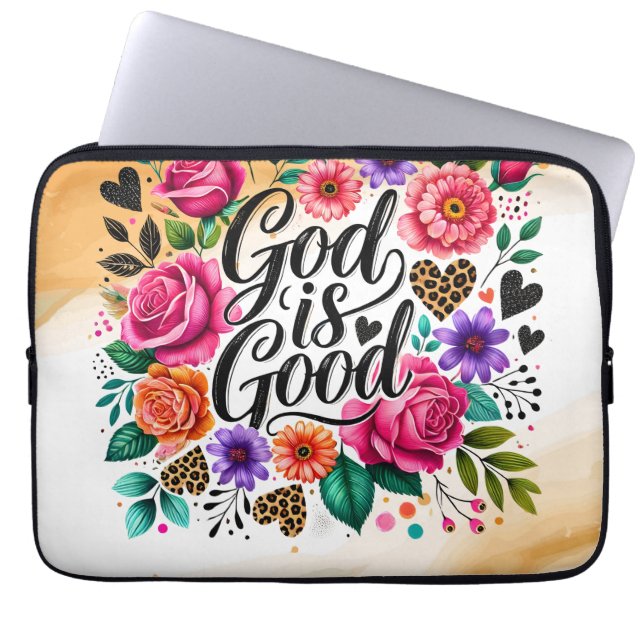 Faith Based Christian God Is Good Electronics Bag (Front)