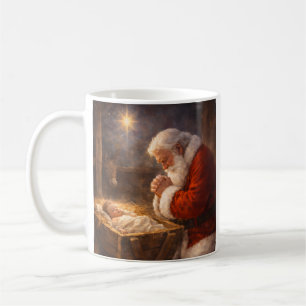 Faith-Based Christmas Coffee Mug - Santa Jesus Mug