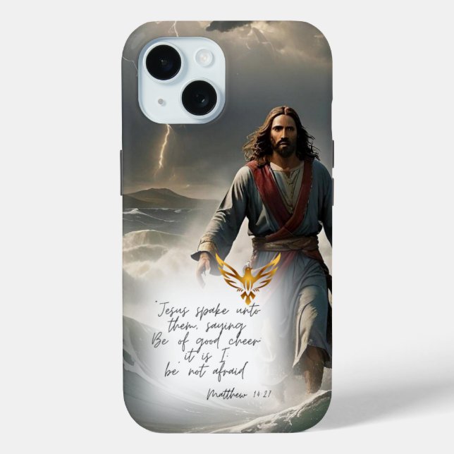 Faith Based Jesus on Water Gold Dove New Testament Case-Mate iPhone Case (Back)
