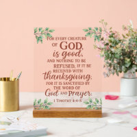 Faith-Based Kitchen  1 Timothy 4:4 Bible Ver