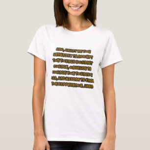 Faith Based Serenity Prayer Quote Women's T-Shirt