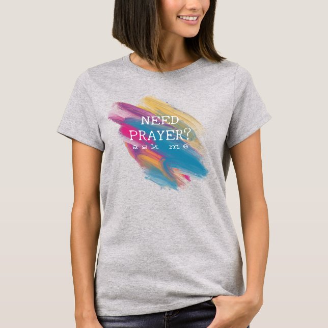 Faith based t-shirts for women with white text (Front)