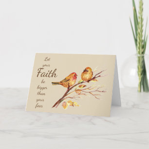 Faith be Bigger than your Fear Inspirational Card