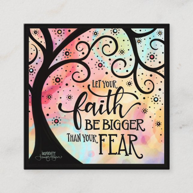“Faith Bigger Than Fear” Inspirivity Kindness Card (Front)