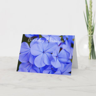 Faith Blue Flowers Birthday Card