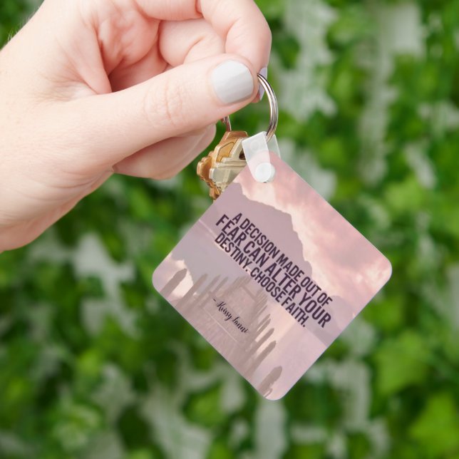 Faith building inspirational motivational keychain (Hand)