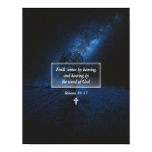 Faith By The Word Of God Christian Faith Night Sky