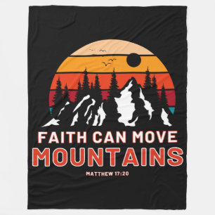 Faith Can Move Mountains Bible Fleece Blanket
