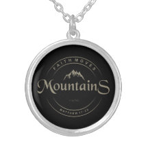 Faith can move mountains Bible Verse Necklace
