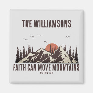 Faith Can Move Mountains Christian Bible Verse Magnet