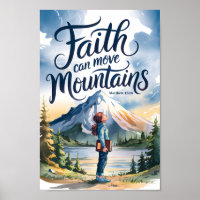 Faith Can Move Mountains Christian Teen Girl Art