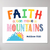 Faith Can Move Mountains Kids Christian Scripture 