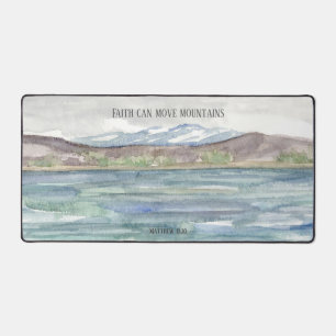 Faith Can Move Mountains Scripture Matthew 17:20 Desk Mat
