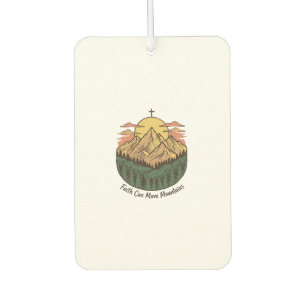 Faith Can Move Mountains Vintage Mountain Shirt (3 Air Freshener