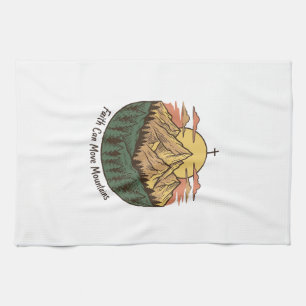 Faith Can Move Mountains Vintage Mountain Shirt (3 Kitchen Towel