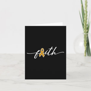 Faith Childhood Cancer Awareness Gold Ribbon Fight Card