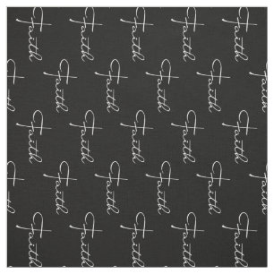 Faith Christian Bible Words Positive Inspirational Fabric