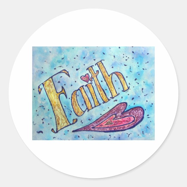 Faith Classic Round Sticker (Front)