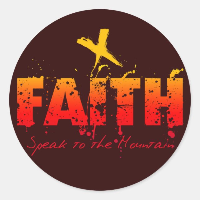 FAITH CLASSIC ROUND STICKER (Front)