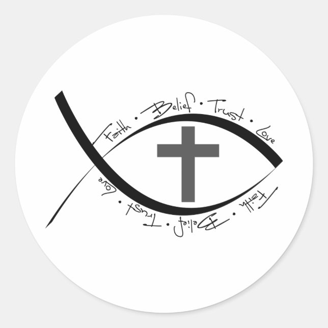 Faith Classic Round Sticker (Front)