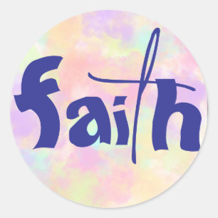 FAITH Colourful Classic Round Sticker